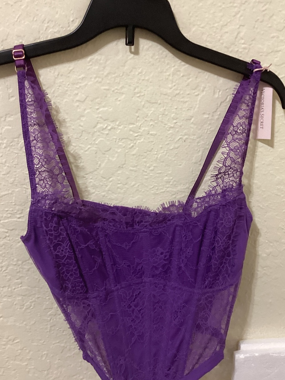 Victoria's Secret Violet Lace Teddy Bodysuit